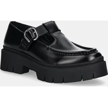 Dámské mokasíny Mokasíny HUGO Kris dámské, černá barva, na platformě, 50551873 50551873.001 99X, EUR 41