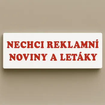 Nechci reklamní noviny a letáky Samolepka 155 x 30 mm tl. 0.1 mm - Kód: 10534