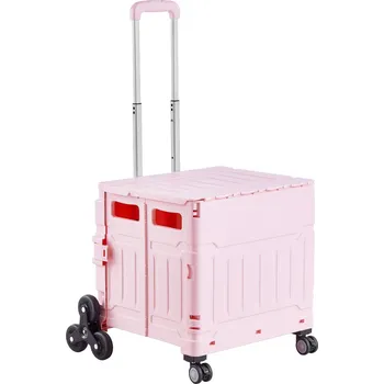 Zahradní vozík Vevor Skládací vozík 65 l, schodišťová a 360° kolečka, tělesk. rukojeť