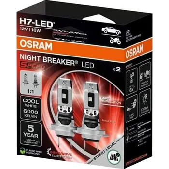 Žárovka SADA 2x LED Autožárovka NIGHT BREAKER SPEED H7 PX26d/16W/12V 6000K - Osram