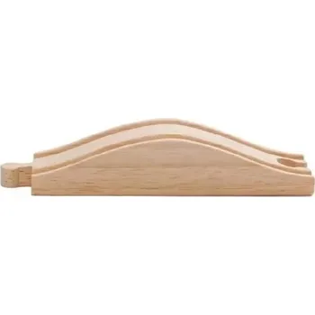Dřevěná hračka Dřevěná nadzvednutá kolej 15,2 x 4 x 3,3 cm Vysoký přechod tratě Stabilní spojení Plynulé napojení Rozšíření dřevěné vlakové dráhy