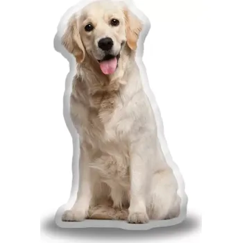Polštář Sablio 3D polštář ve tvaru Zlatý retriever