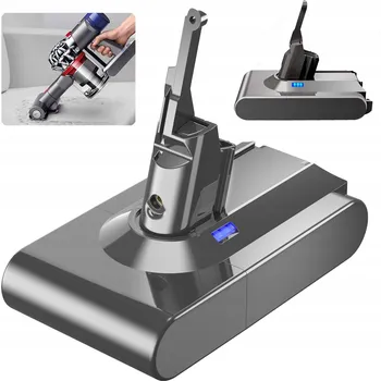 Baterie pro Dyson V8 SV10 21.6V 4600mAh - Dlouhá výdrž, Ochranný čip