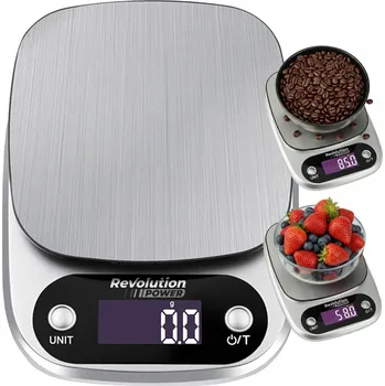 Kuchyňská váha ELEKTRONICKÁ KUCHYŇSKÁ VÁHA OCELOVÁ S LCD DISPLEJEM PŘESNÁ 1G/5000G