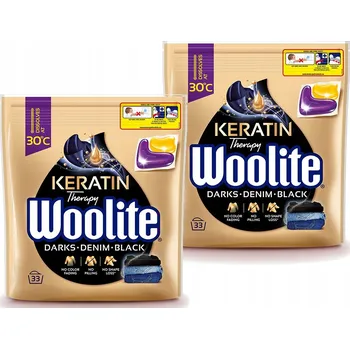 Kapsle na praní Gelové Kapsle na Praní Woolite s Keratinem na Černé Džíny 33 ks