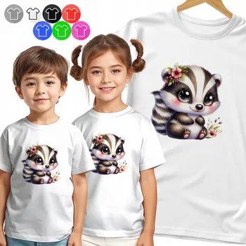 Chlapecké tričko DĚTSKÉ TRIČKO T-SHIRT - SKUNK - SLADKÝ PORTRÉT PRO DĚTI VZOR - 3XS