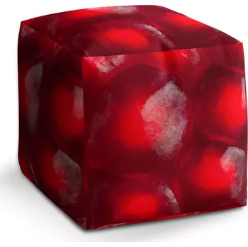 Taburet Sablio Taburet Cube Granátové jablko: 40x40x40 cm