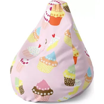 Sedací pytel Sablio Sedací vak Pear Muffiny: 140 x 100 x 25 cm