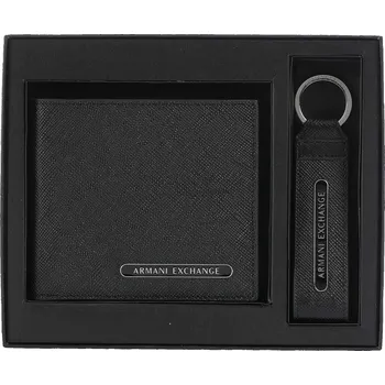 Peněženka Armani Exchange Barcelona Gift Set Peněženka 10cm, L, černá, kůže, 236524