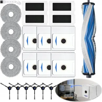 Sada příslušenství pro Ecovacs Deebot T30 Omni: kartáče, sáčky, filtry, mopy, 22 ks