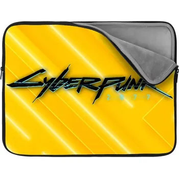 pouzdro na notebook Sablio Obal na notebook Cyberpunk 2077 Žlutý - 17"