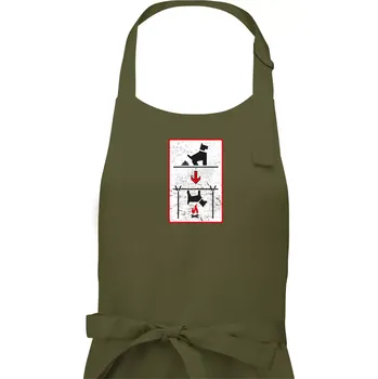 Kuchyňská zástěra Tričko pro odpůrce sraní na chodníku - Dámská zástěra na vaření - Univerzální velikost ( Khaki )