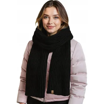 Šála Vivisence 7113 Dlouhá, měkká a hřejivá šála z merino vlny, černá