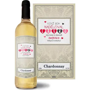 Víno Sablio Bílé víno Když Bůh naděloval lásku: 0,75 l