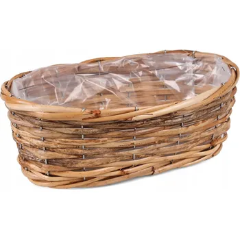 Květináč Obal na květináč 17 cm proutěný hnědý