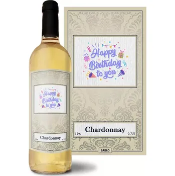 Víno Sablio Bílé víno Happy birthday to you 3: 0,75 l