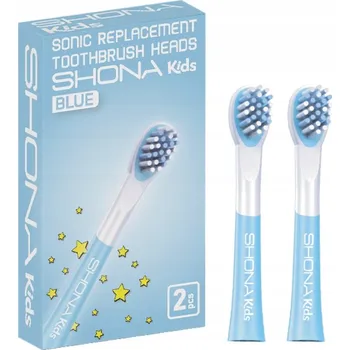 Elektrický zubní kartáček HLAVICE PRO sonické ZUBNÍ KARTÁČKY SHONA kido VISION blue originální 2ks