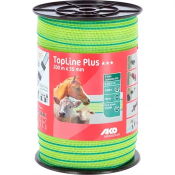 Ohradník ELEKTRICKÝ OHRADNÍK PÁSKA PRO KONĚ AKO Topline Plus 30mm/200 m