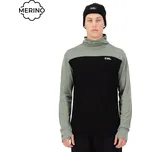 Tričko Mons Royale Yotei Merino Powder Hood LS willow/black M 2026 - Odesíláme do 24 hodin