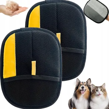 Kosmetika pro psa 2 KUSY RUKAVIC PRO ODSTRAŇOVÁNÍ ZVÍŘECÍ SRSTI, VHODNÉ PRO PSY A KOČKY