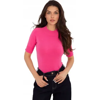 Dámský svetr Klasický dámský svetr s krátkým rukávem a rolákem