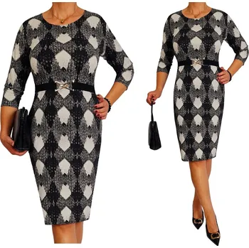 Dámské šaty Šaty pouzdrové midi pletené podzim zima 40 42 44 46 48 50 52 54 56