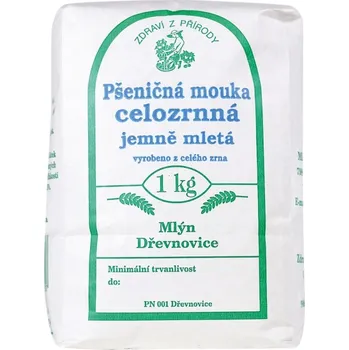 Mouka Zdraví z přírody s.r.o. Mouka pšeničná celozrnná jemně mletá 1kg ZP 2650