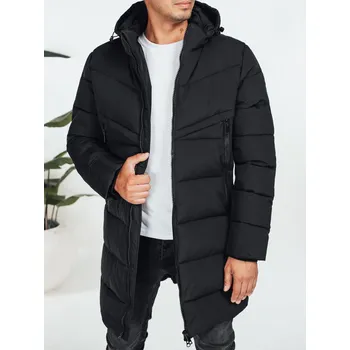 Pánský zimní kabát Dstreet Pánská bunda zimní s kapucí prošívaná TX5070 Barva: Černá, Velikost: M