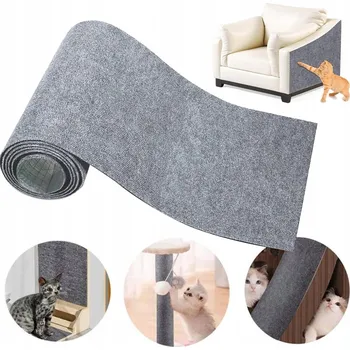Samolepicí Ochranná rohož/podložka na gauč pro kočky 40 x 300 cm Šedé škrabadlo
