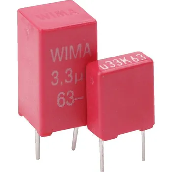Kondenzátor Wima 1 ks fóliový kondenzátor MKT radiální 63 V/DC, 40 V/AC 10 procent (d x š x v) 7.2 x 4.5 x 9.5 mm