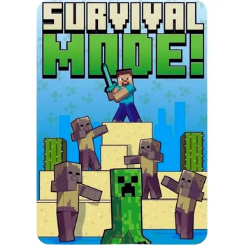Dětská deka FLÍSOVÁ DEKA MINECRAFT ML mnc24-4353 survival mode Velikost: uni