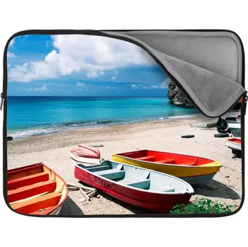pouzdro na notebook Sablio Obal na notebook Loďky na pláži - 17"