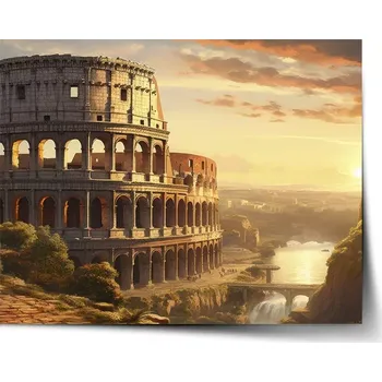 Plakát Sablio Plakát Řím Koloseum Historic - 90x60 cm