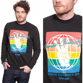 Pánská mikina Wrangler globe sweat pánská mikina s potiskem loga M