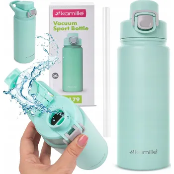 Termoska Termohrnek ocelový termoska 100% vzduchotěsný, prostorný lahev na pití Kamille 600 ml