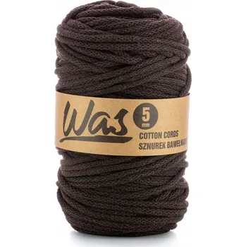 Nit Bavlněná šňůra 5mm, 100m, tmavě hnědá 350