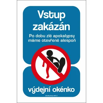 samolepka Samolepka - Vstup zakázán - výdejní okénko