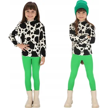 Mitaami dětské legíny dlouhé zateplené bavlna zelené velikost 152