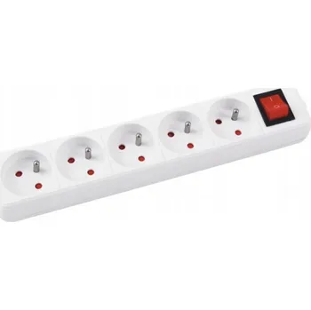 Napájecí kabel Zásuvková lišta Office 13115141-14 5 zásuvek, 1,5 m, bílý