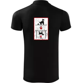 Pánská košile Tričko pro odpůrce sraní na chodníku - Polokošile Victory sportovní (dresovina) - 2XL ( Černá )