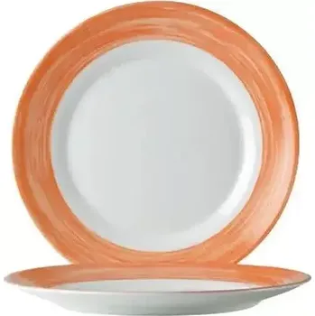Talíř Dezertní talíř Brush line oranžový - sada 6 ks., Arcoroc, 0,31L, Oranžový, 6 ks, 195x(H)22mm | 49138