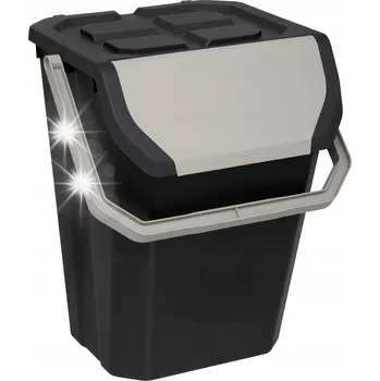 Odpadkový koš Odpadkový koš 37l pro třídění, černý