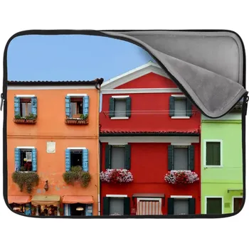 pouzdro na notebook Sablio Obal na notebook Domky - 17"