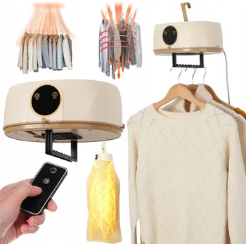 Sušička Přenosná sušička prádla 600W Skládací UV + Tichý provoz 45dB Rychlé sušení oblečení