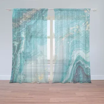 Záclona Sablio Záclony Modrý pigment: 2ks 150x250cm