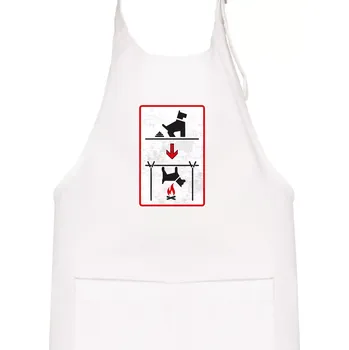 Kuchyňská zástěra Tričko pro odpůrce sraní na chodníku - Dětská zástěra na vaření - Univerzální velikost ( Bílá )