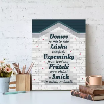Plechová cedule Sablio Dárková cedulka Domov 4: 30x40 cm