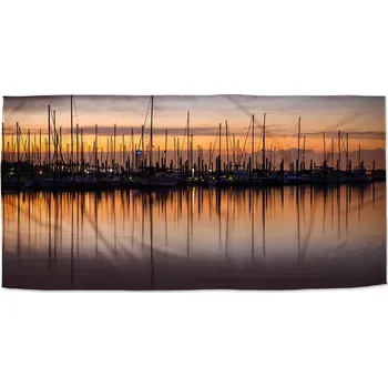 Osuška Sablio Ručník Večerní přístav - 30x50 cm