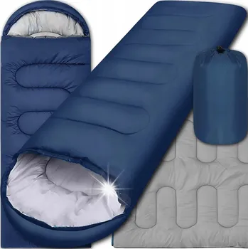 Spacák TEPLÝ LEHKÝ TURISTICKÝ SPACÍ PYTEL S KAPUCÍ OBAL 210x80 cm