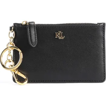 Peněženka Lauren Ralph Lauren Small Pouzdro na kreditní kartu 8cm, L, černá, kůže, 160565